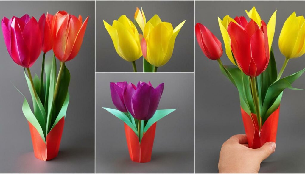Ajouter un vase en papier cellophane
