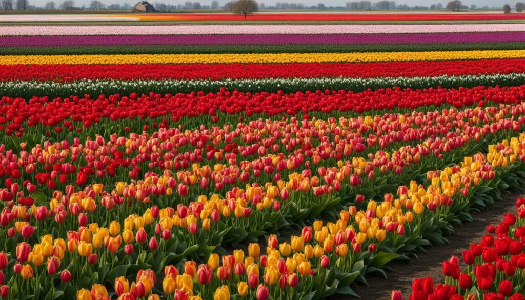 Champs de tulipes aux Pays-Bas