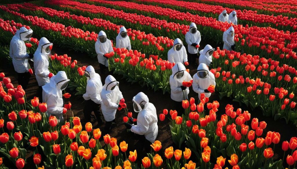 Conservation des tulipes