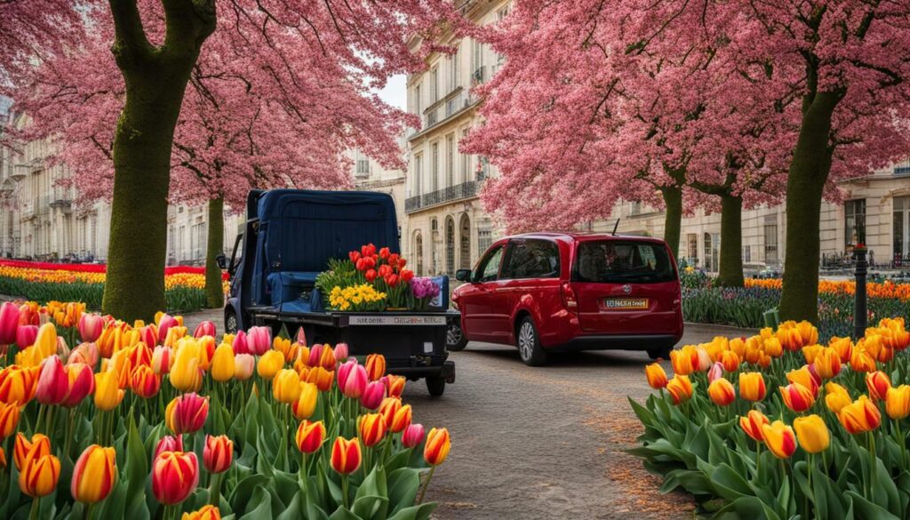 Livraison de tulipes à travers la France