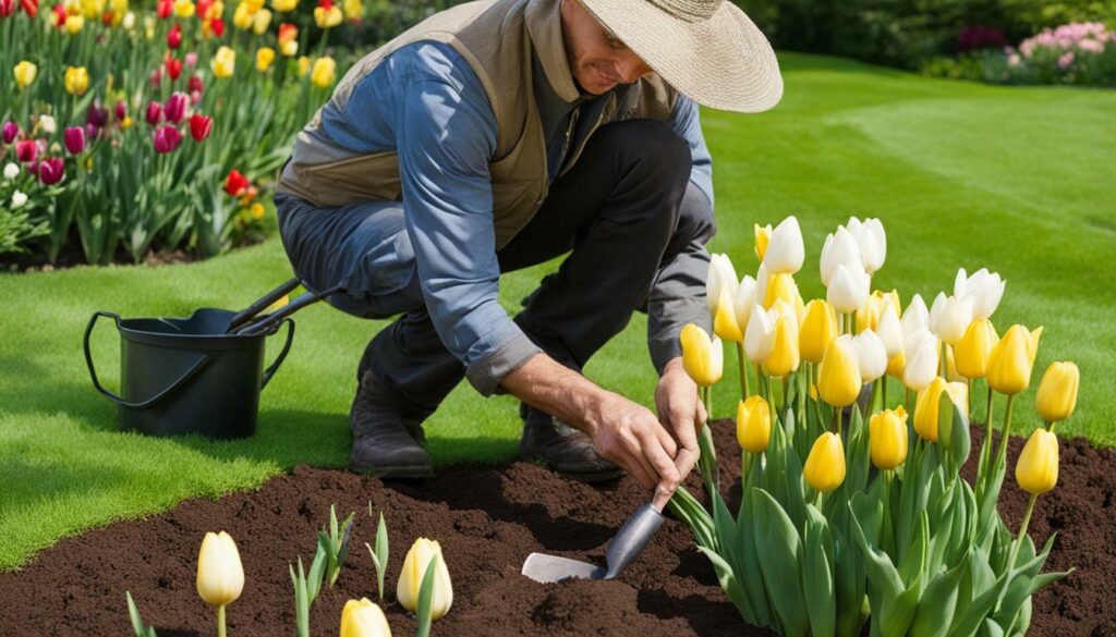 Plantation de la Tulipe Angelique
