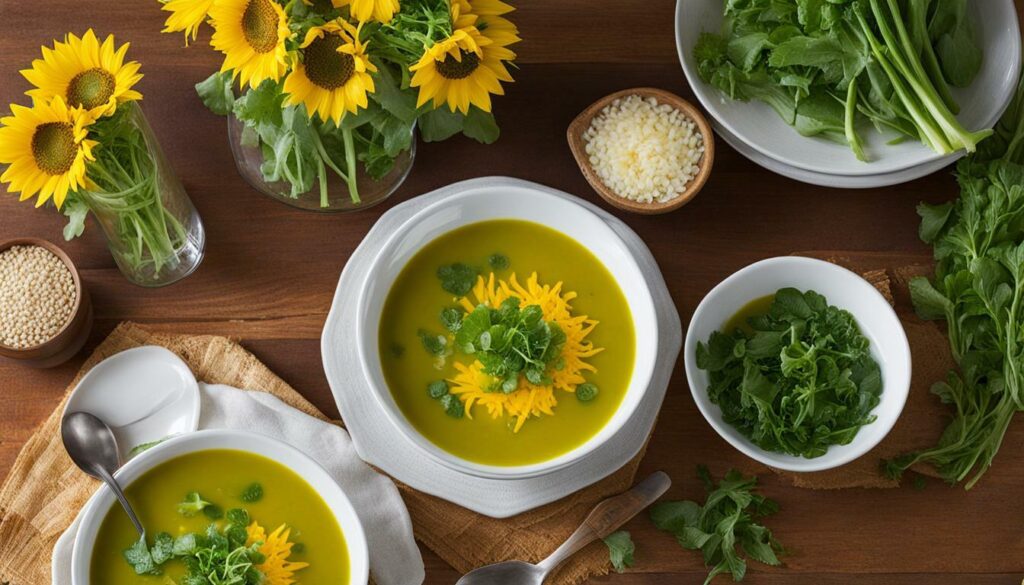 Pousse de Tournesol soup