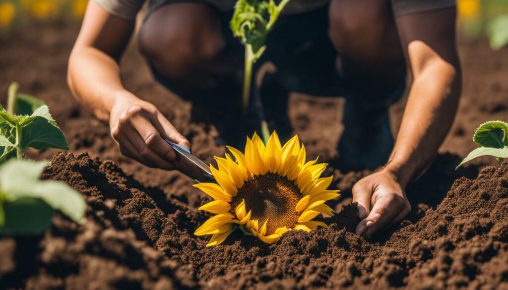 Seeding Sunflowers