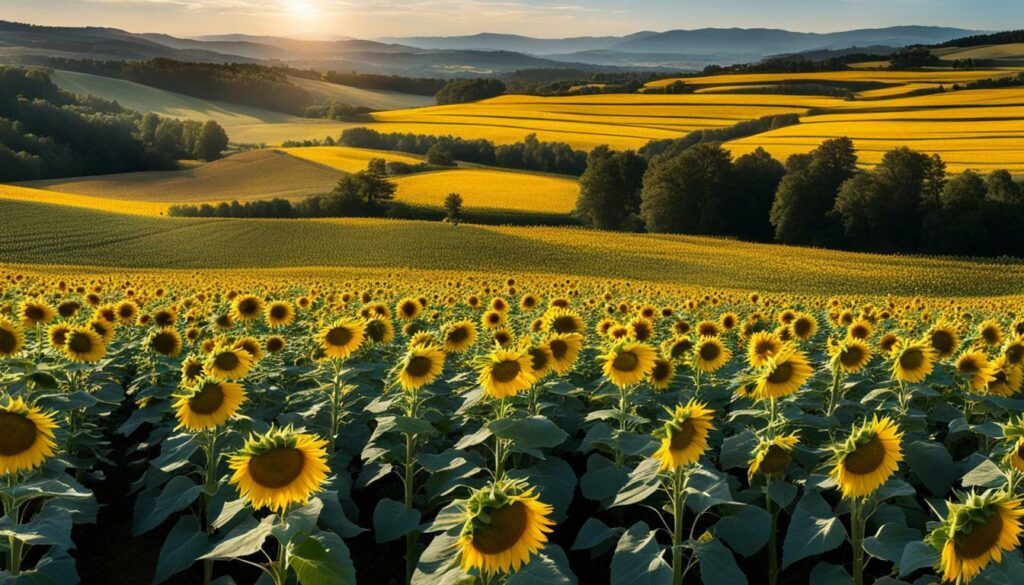 Sunflower field in France
