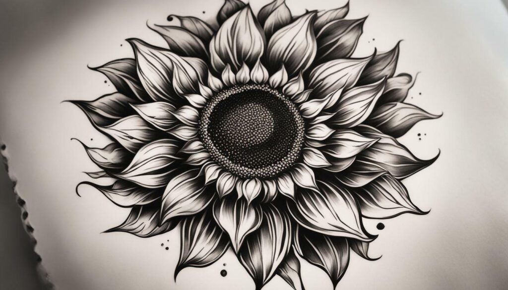 Sunflower tattoo