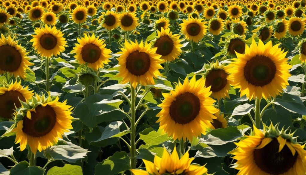 Sunflowers at Maturity