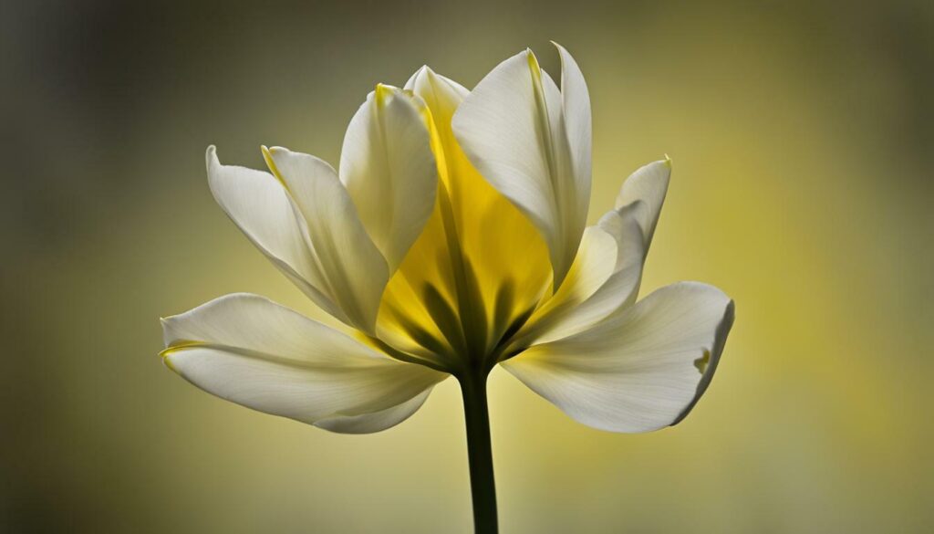 Tulipe jaune et peur de perdre