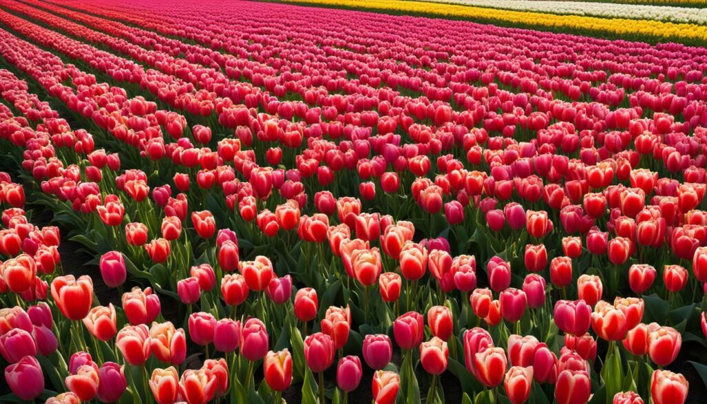 Tulipes dans un champ hollandais