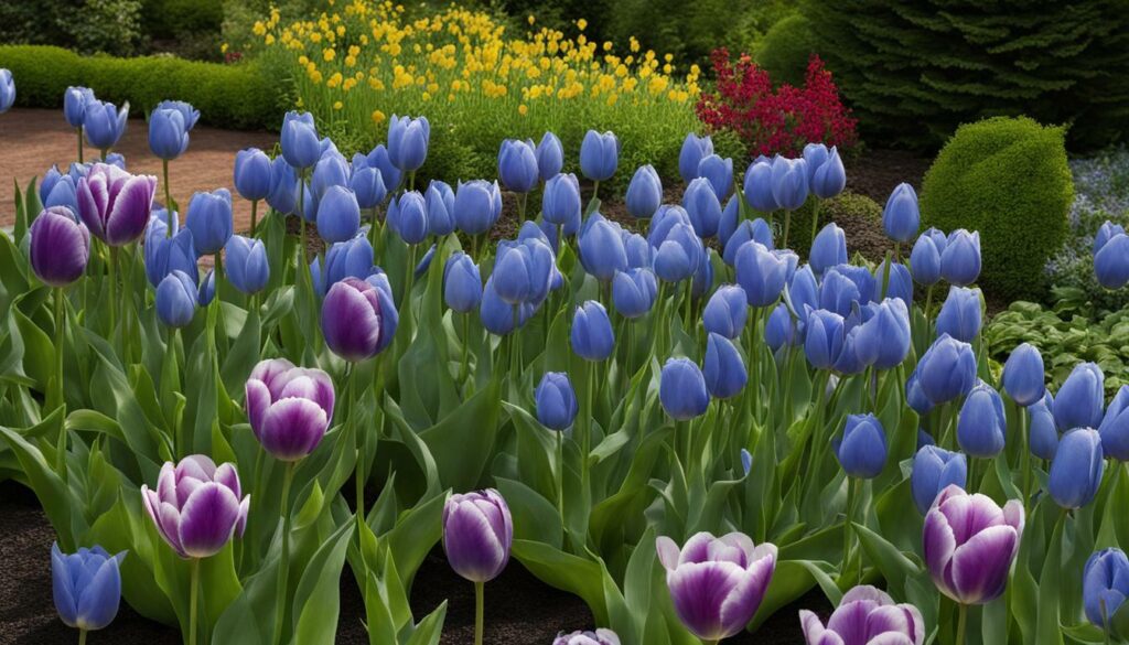 Utilisation de la Tulipe Bleu Aimable dans le jardin