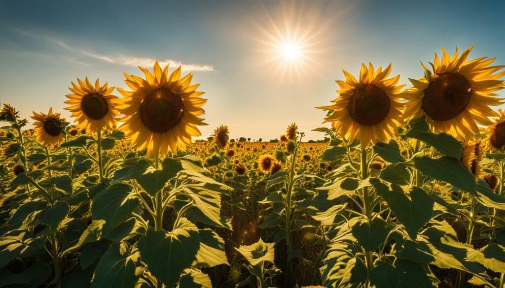 beehives and sunflower fields