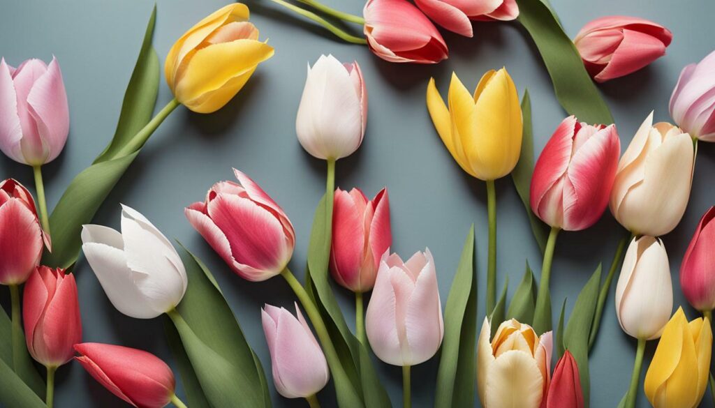 bouquet de tulipes en papier
