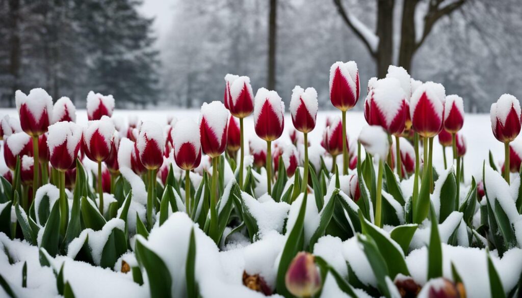 bulbes de tulipes en hiver