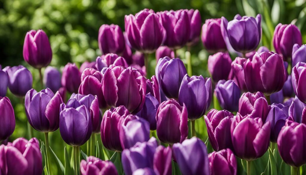 bulbes de tulipes violettes