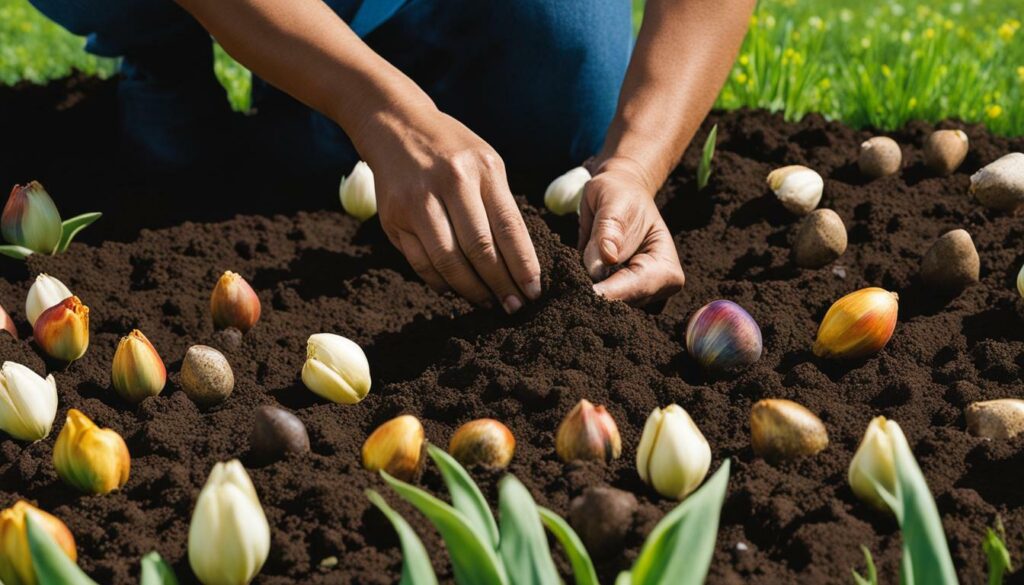 bulbes tulipe Jonquieres plantation
