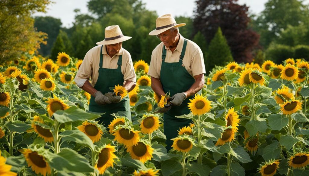 caring for sunflowers