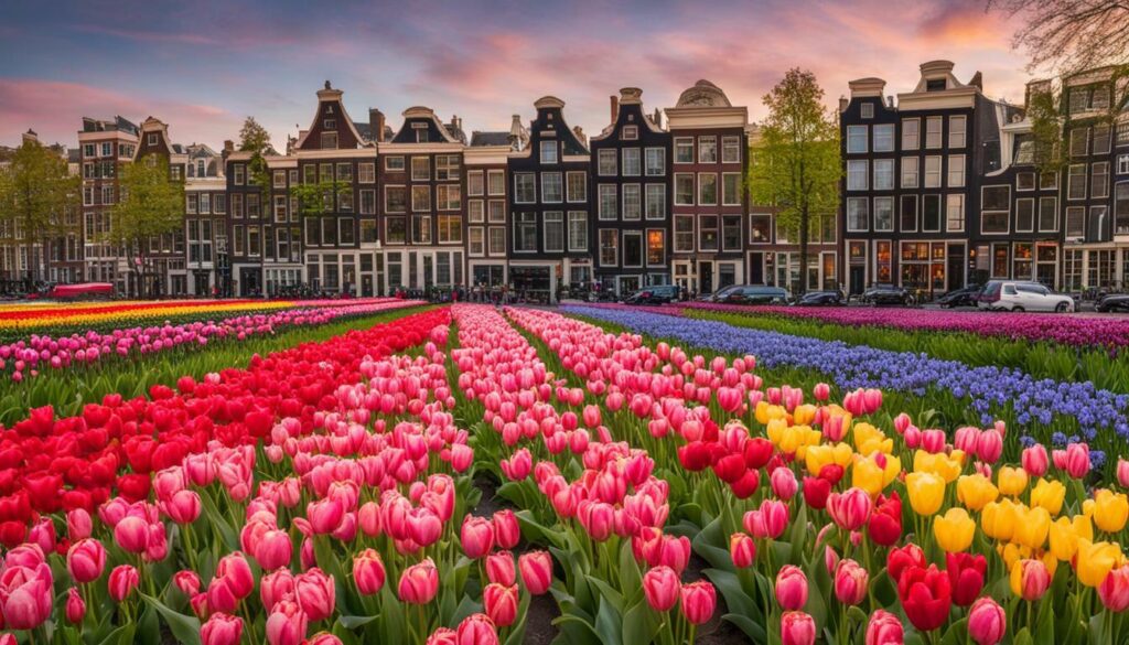 champ de tulipes