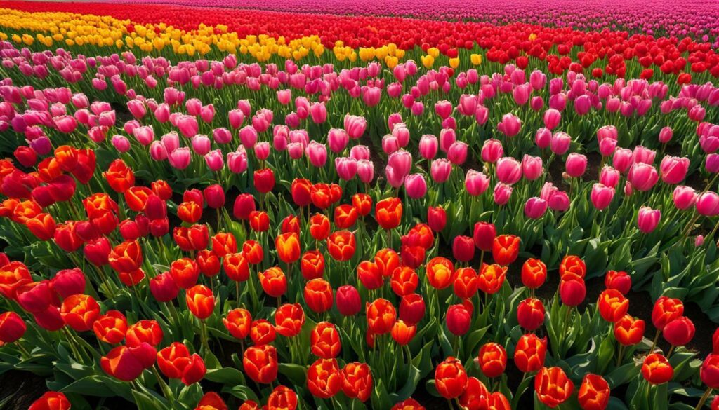 champs de tulipes en France