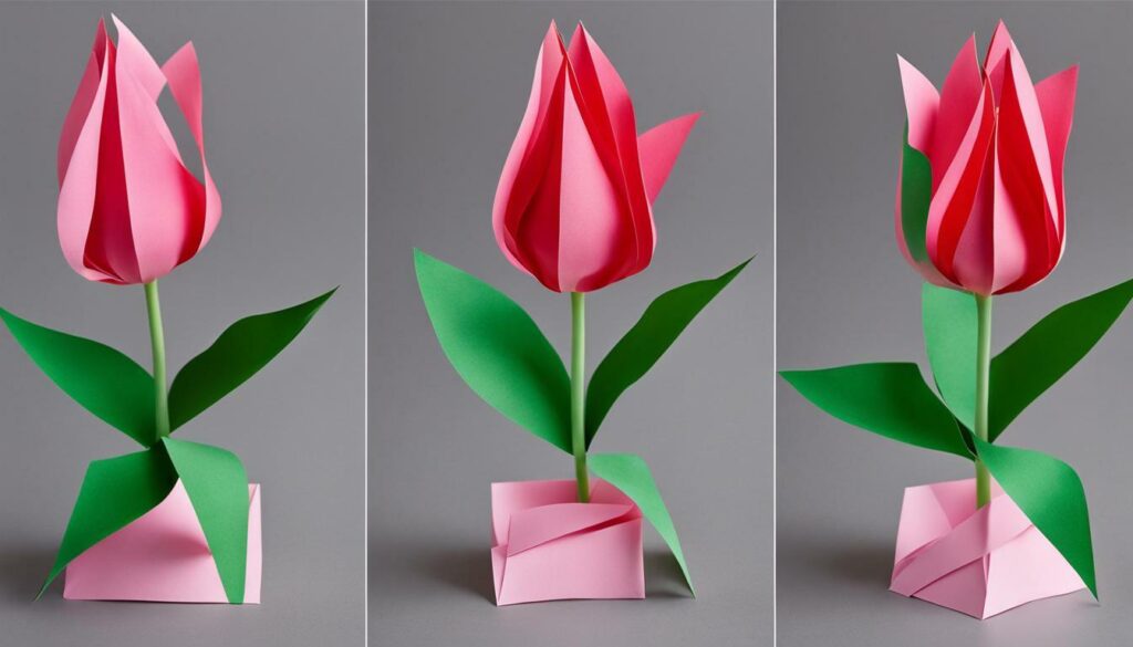 étapes pour créer une tulipe en papier