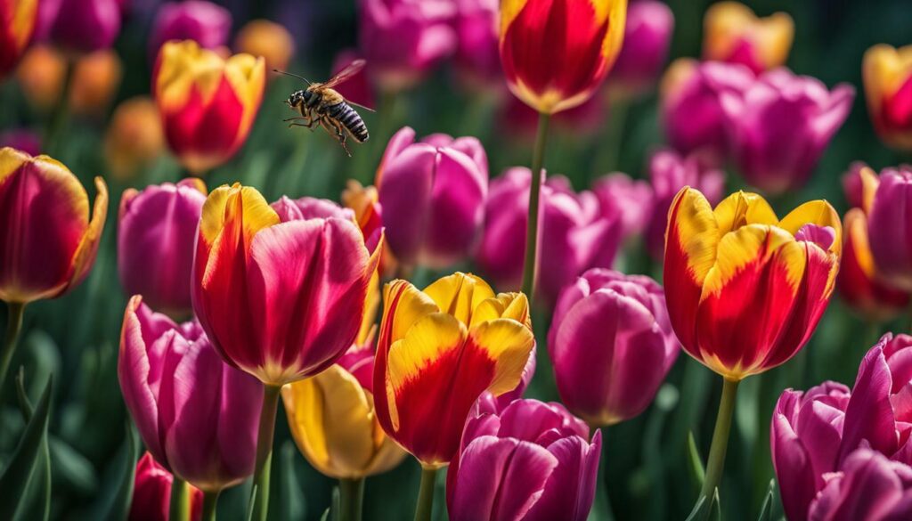 insectes pollinisateurs des tulipes