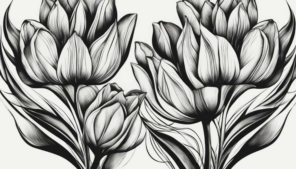 motif de tatouage tulipe