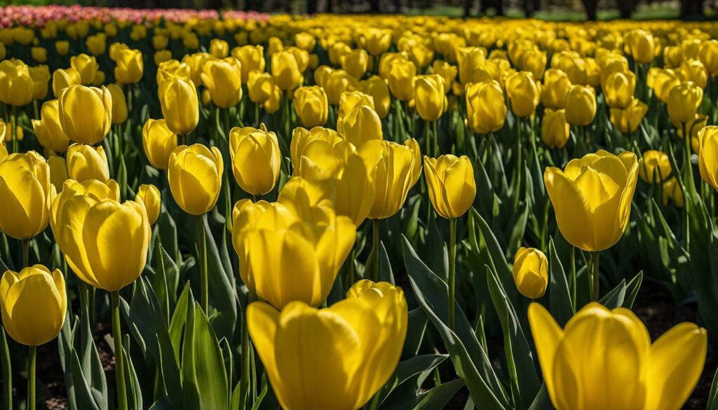 nuances de jaune des tulipes