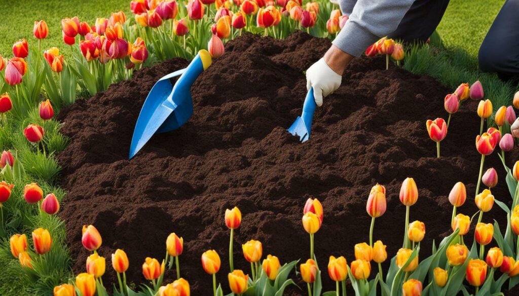 plantation de tulipes à l'automne