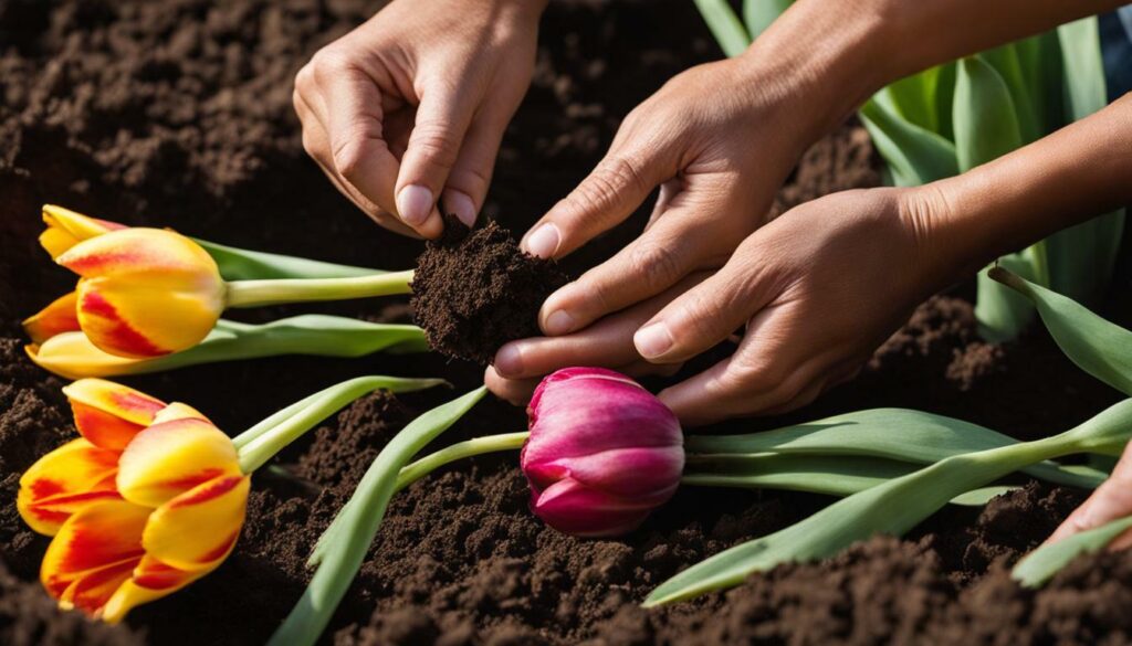 plantation des tulipes