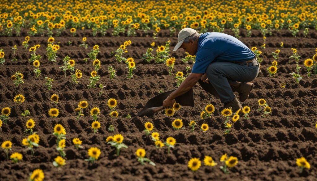 soil preparation for sunflower seeds