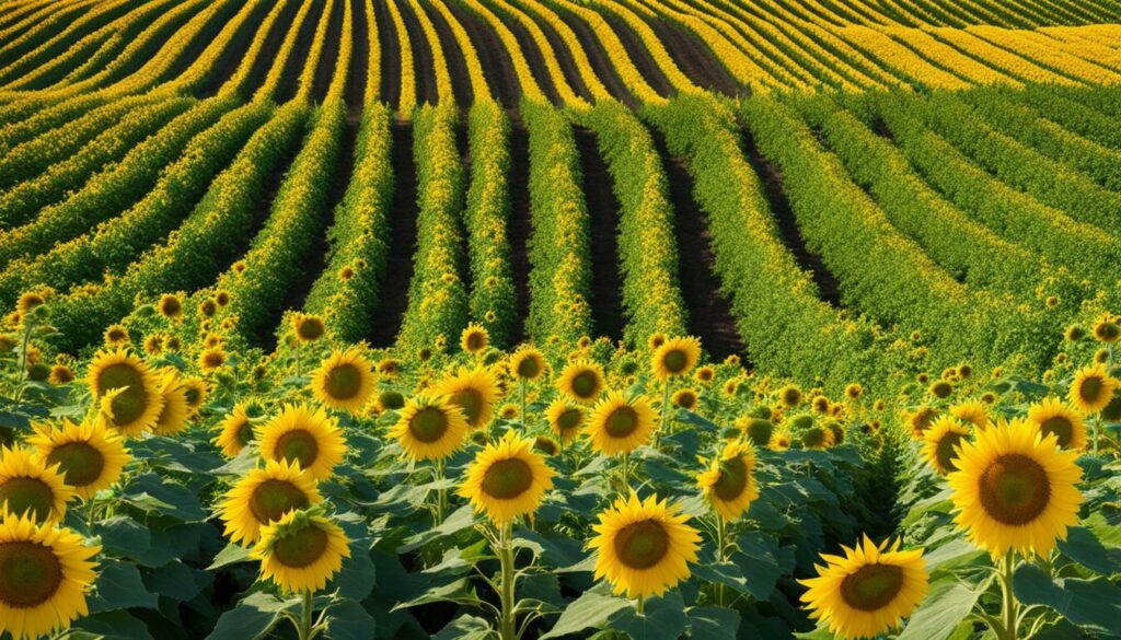 sunflower fields in France