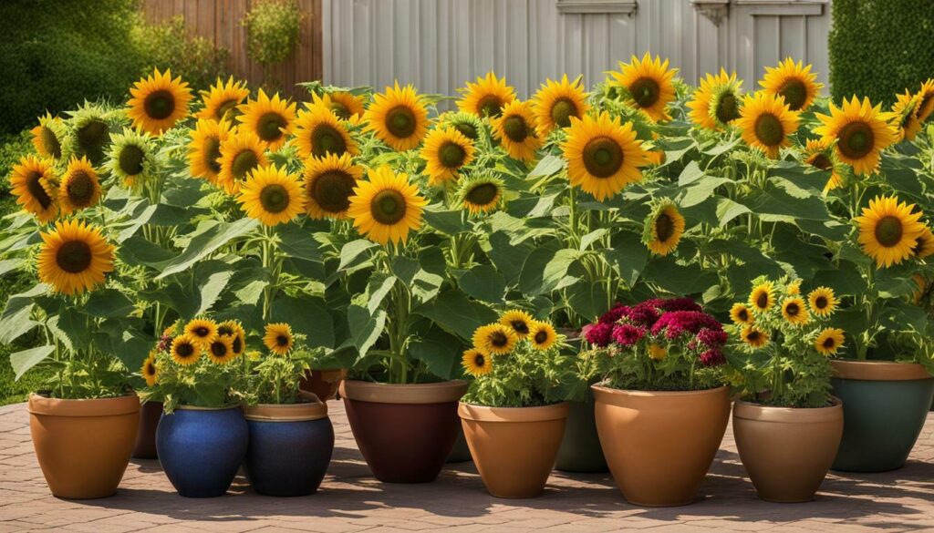 sunflower varieties for pots