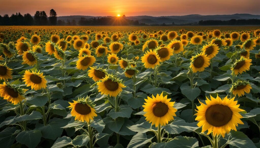 sunflowers in a field