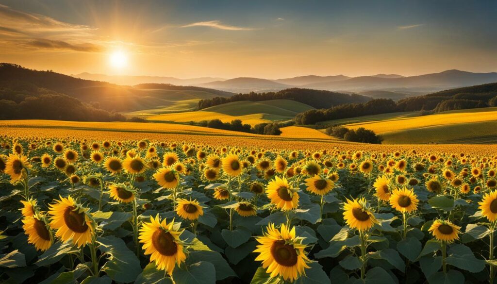 sunflowers in a field