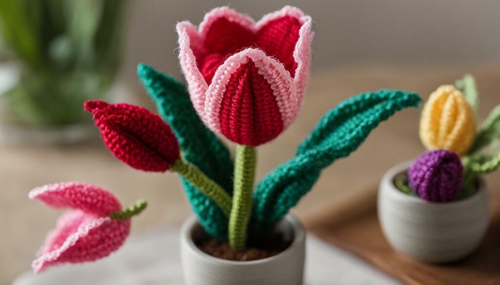 tulipe au crochet