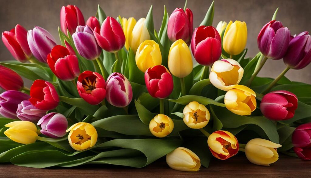 tulipes de différentes couleurs